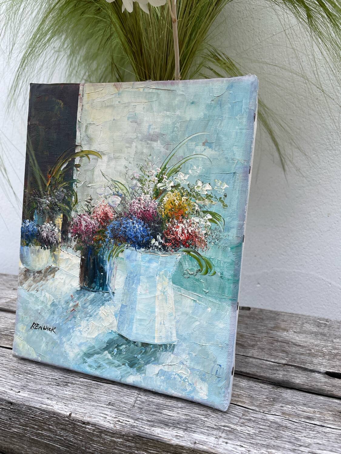 Tableau de bouquet signé Renwick