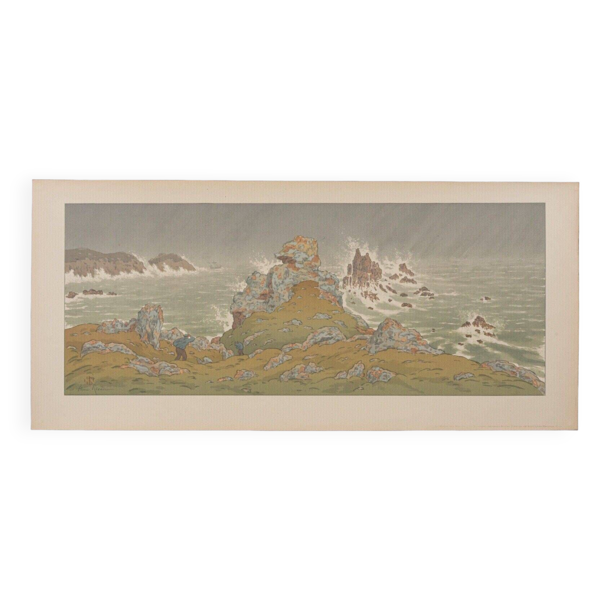 Lithograph by Henri Rivière La Tempête