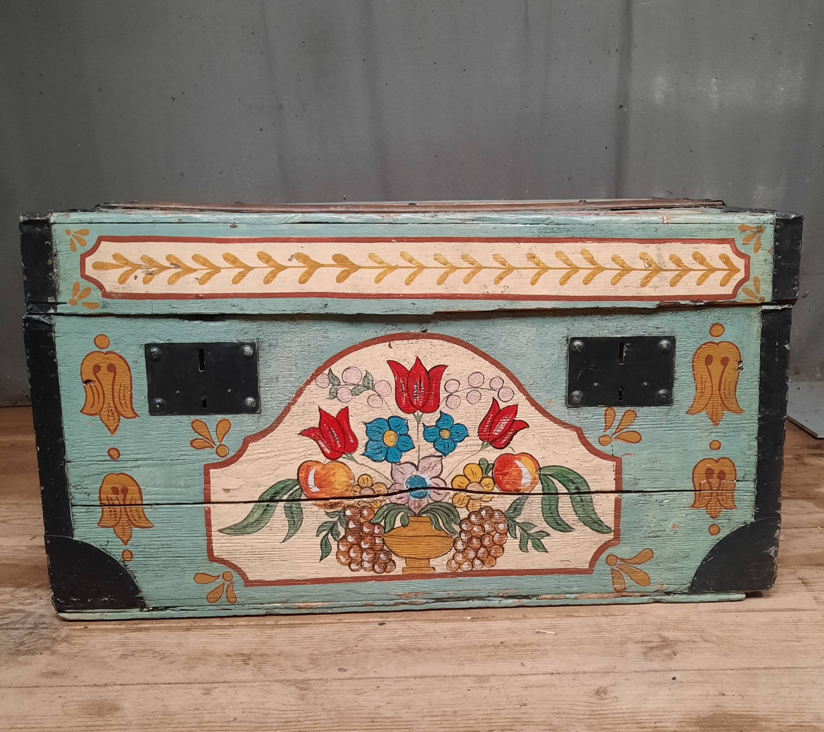 Norman painted chest