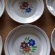 Set of 6 flat plates and 1 round dish KG Lunéville "Agnès"