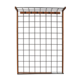 Iron and wood wall coat holders, 1960