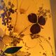 Vintage lamp with wooden base, 44 cm