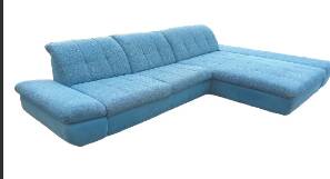 Corner sofa, vintage sofa, light blue sofa