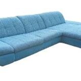 Corner sofa, vintage sofa, light blue sofa