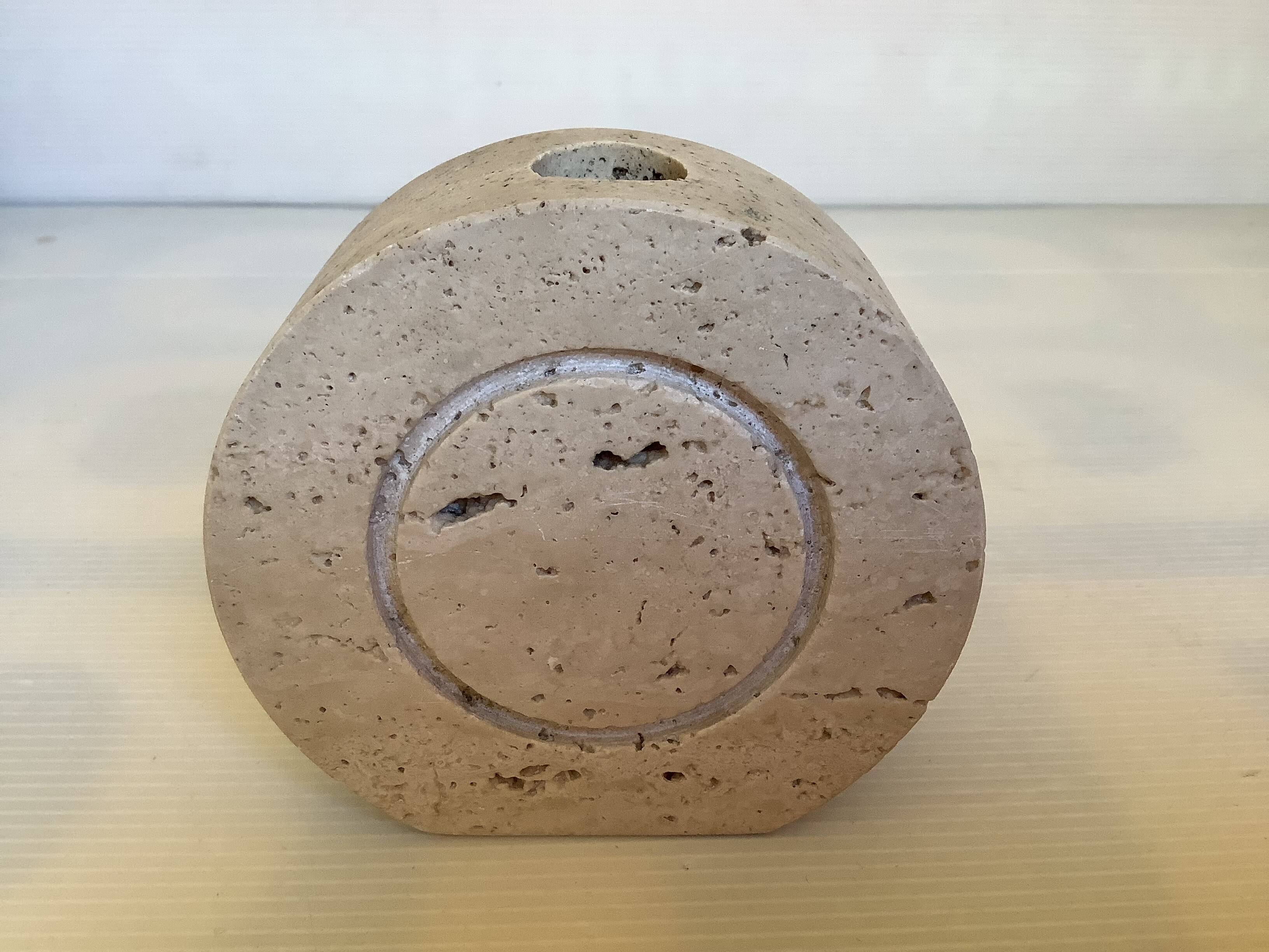 Fratelli Mannelli travertine soliflore vase