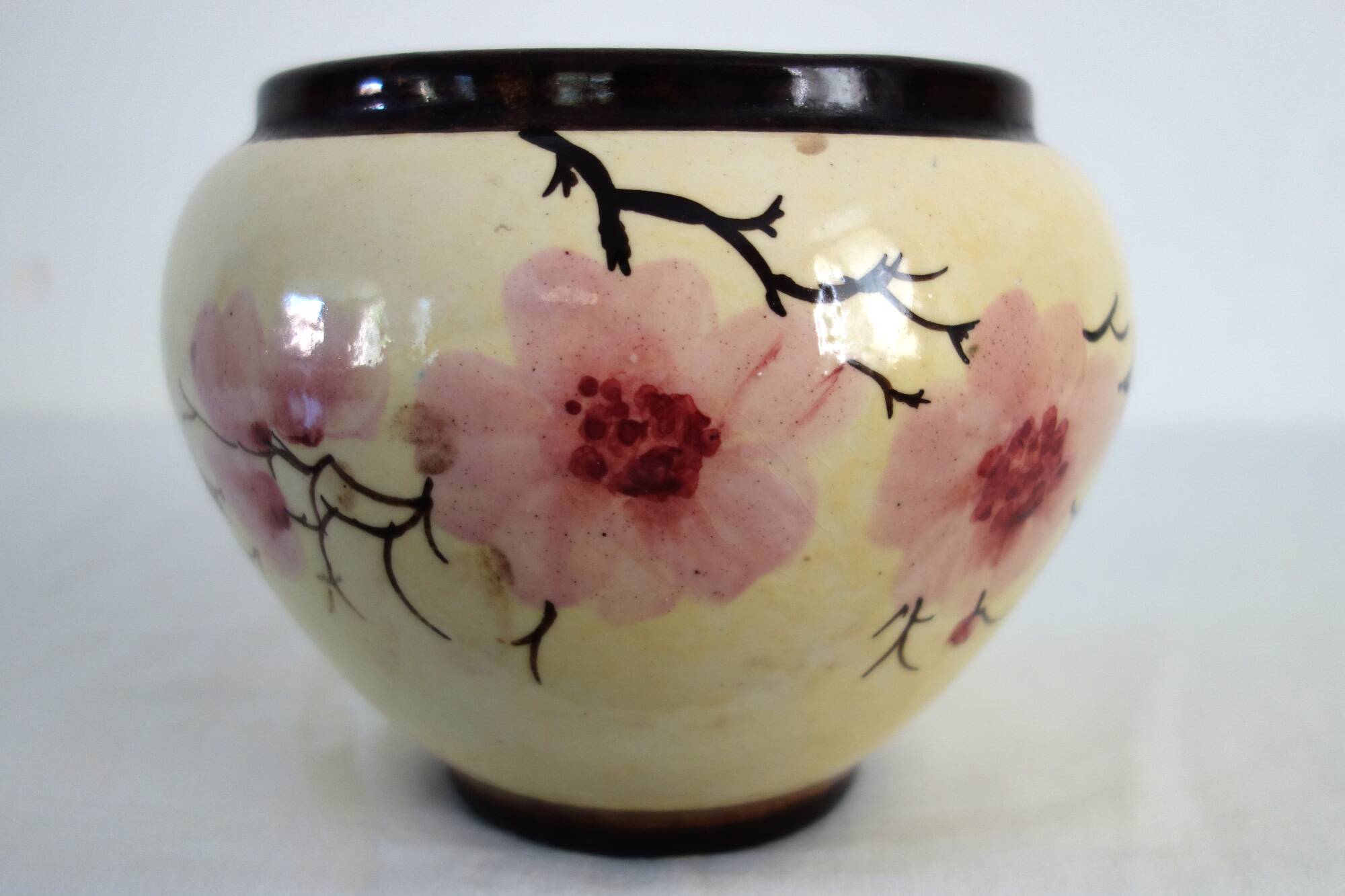 Antique flowerpot Massier, Vallauris, early 20th century