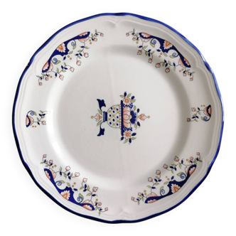 Plate with Rouen decor, hand-painted. Impeccable condition
