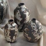Trio de vases texturés
