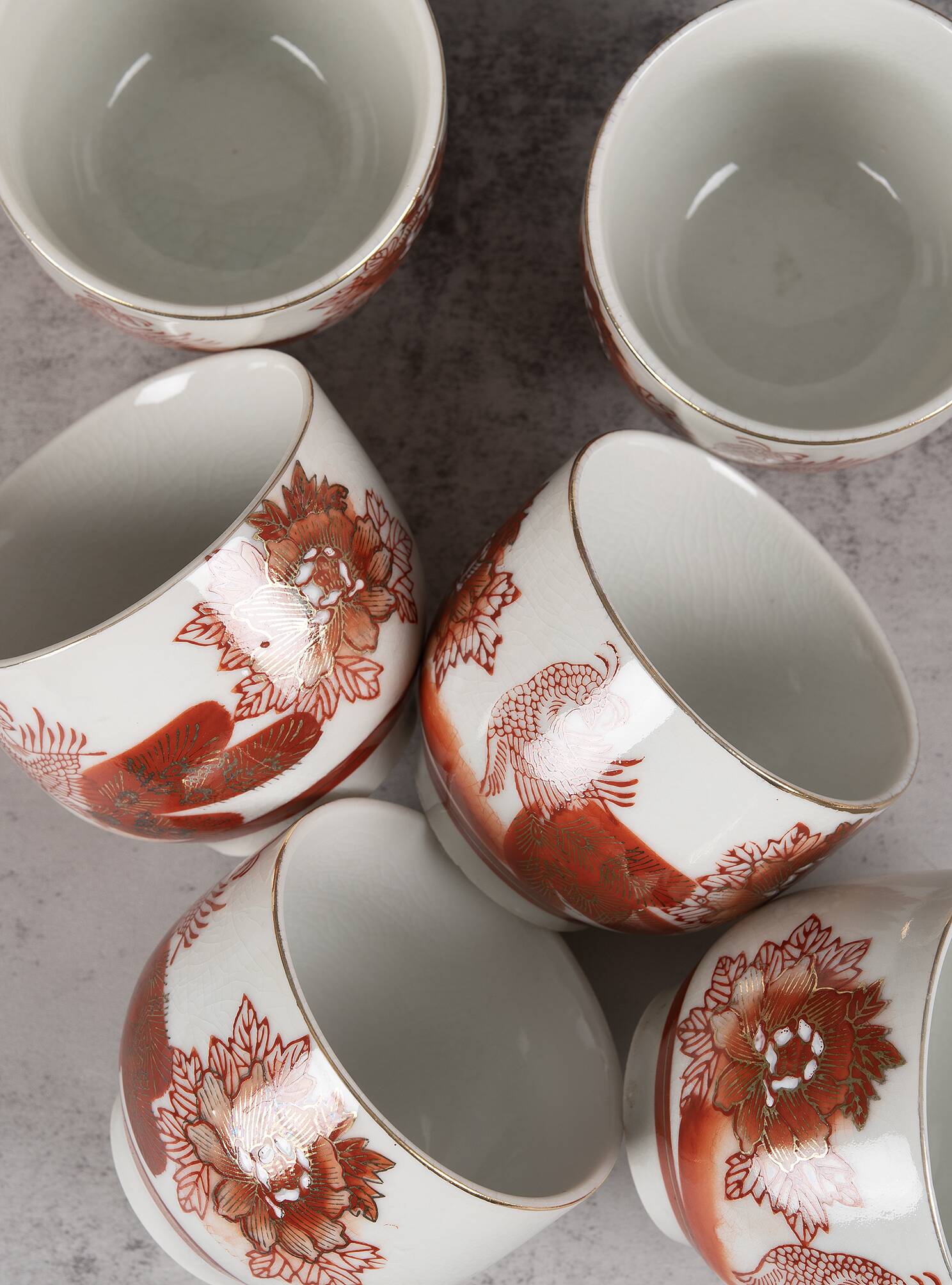 Set of 6 tea cups, JAPAN