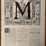 Lithograph letter M 1930