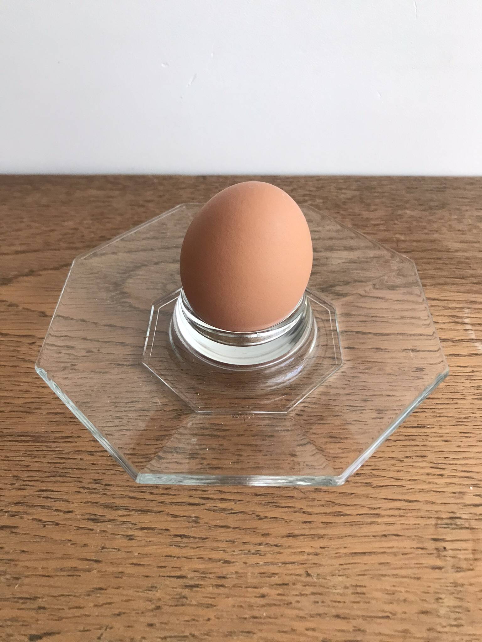 Vintage glass egg cup luminarc model Octime
