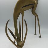 Gazelle ou antilope d’afrique, en laiton massif