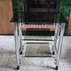 Rolling service chromed metal vintage 80s