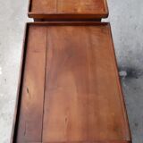 Pair of bedside tables in walnut 19th