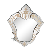 Former wall mirror with Venetian art deco style parcloses circa 1940.