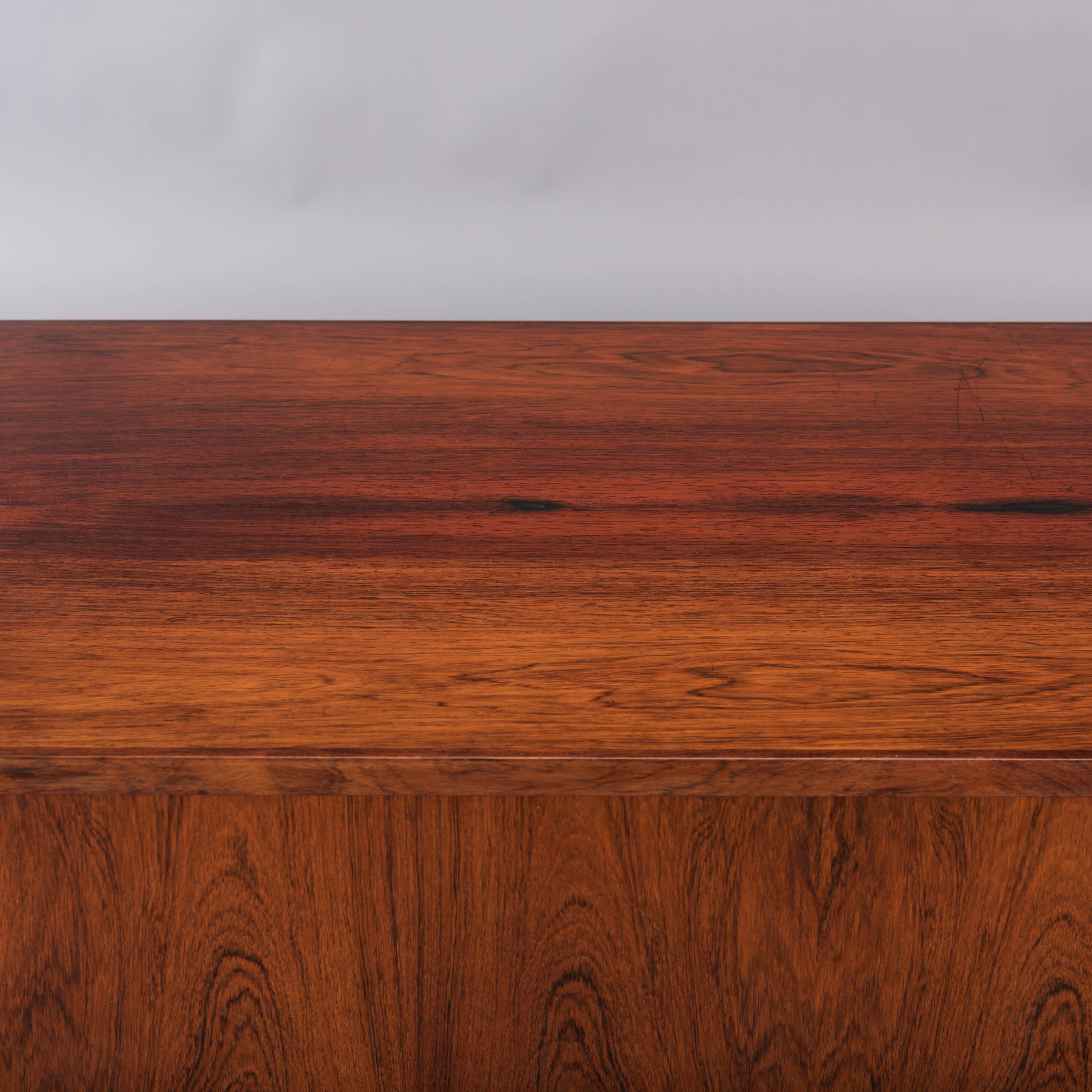 Mid-century rosewood sideboard with sliding doors from DR Mobler, 1960s