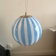 Round suspension striped white and blue Circus theme