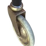 Vintage Scandinavian serving trolley in teak and metal, metal wheels, 1960s