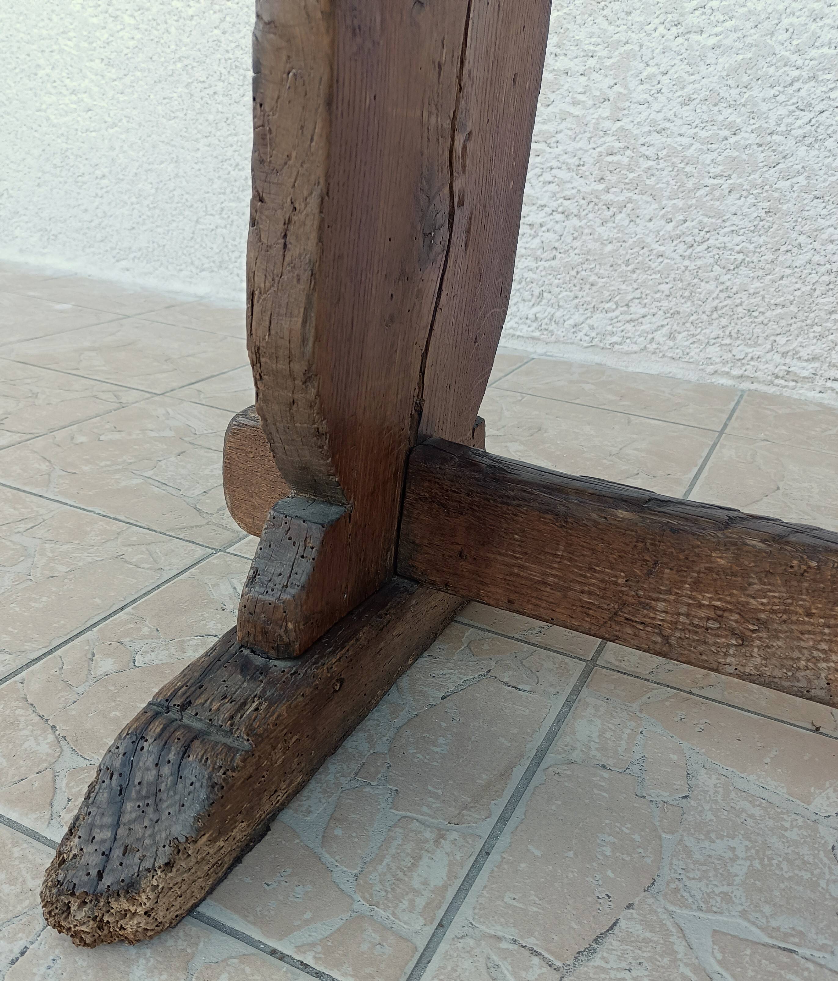 18th Century Solid Oak Monastery Table
