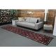 1970s Vintage Turkish Handmade Wool & Cotton Pink Runner Rug 84x392