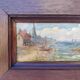 Gouache sur panneau, marine, voilier, S.Leleu
