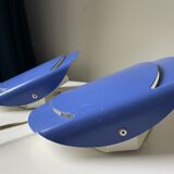 Pair of danish purple vintage wall lamps sconces by Lyfa