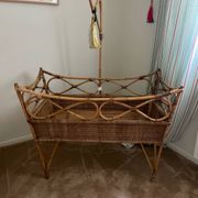 Rattan baby bed
