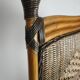 1970s Three-Panel Rattan Room Divider with Wicker Panels