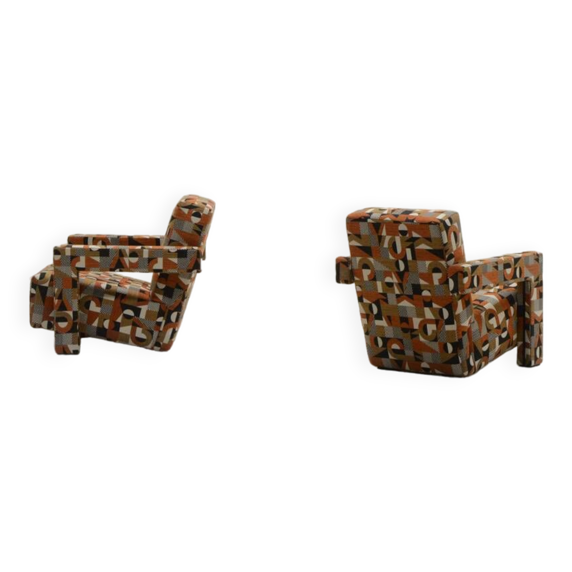 “Utrecht” chair by Gerrit Rietveld for Cassina, 1990s Italy.