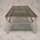 Italian coffee table metal & smoked glass ca 1970