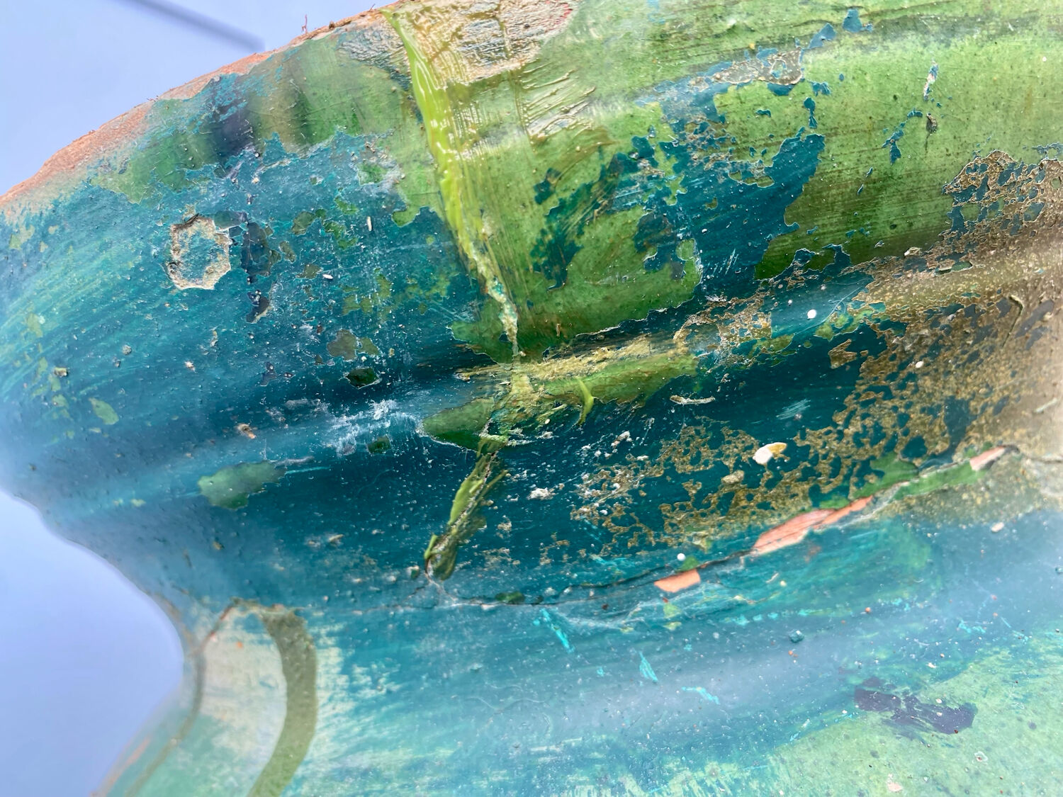 Varnished terracotta jar