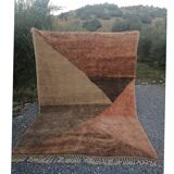 Tapis azilal marron tissé en laine naturel taille 150×250