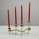 Set of Brass “Swirl” and “Spiral” Candle Holders by Gunnar Ander for Ystad-Metall, Sweden, 1960s