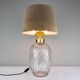 Mid-Century Modern Blown Glass and Brass Table Lamp Lumica Spain, 1970