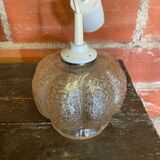 Vintage Transparent Moulded Glass Suspension #D444