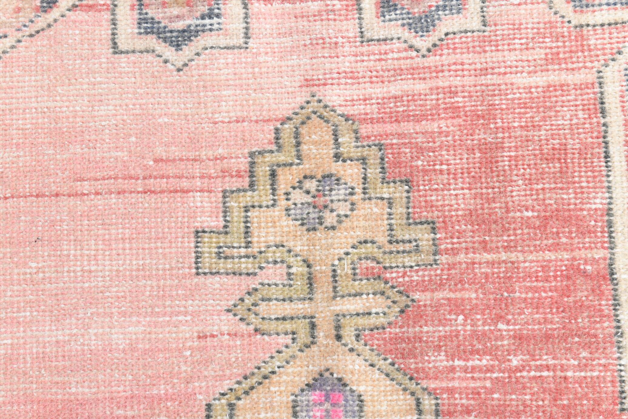 4x8 Rug For Living Room Pale Red Oriental Antique Vintage Rug, 128x248Cm