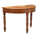 Antique walnut console with a half-moon top, Italy, 19th century.