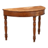 Antique walnut console with a half-moon top, Italy, 19th century.