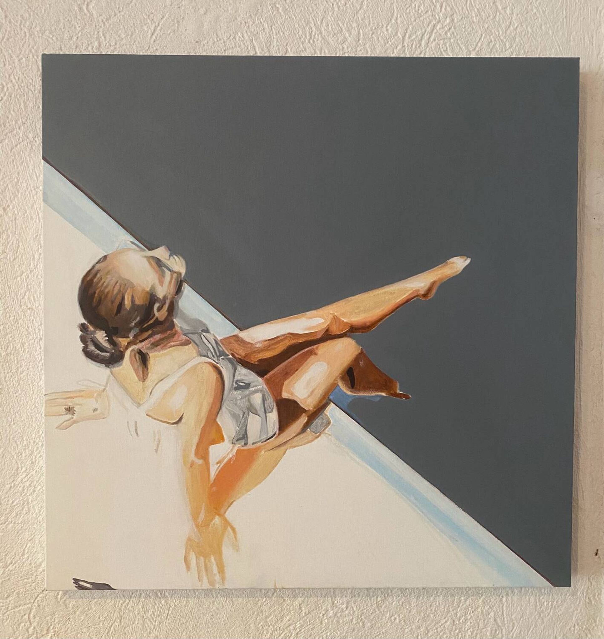 Peinture femme assise