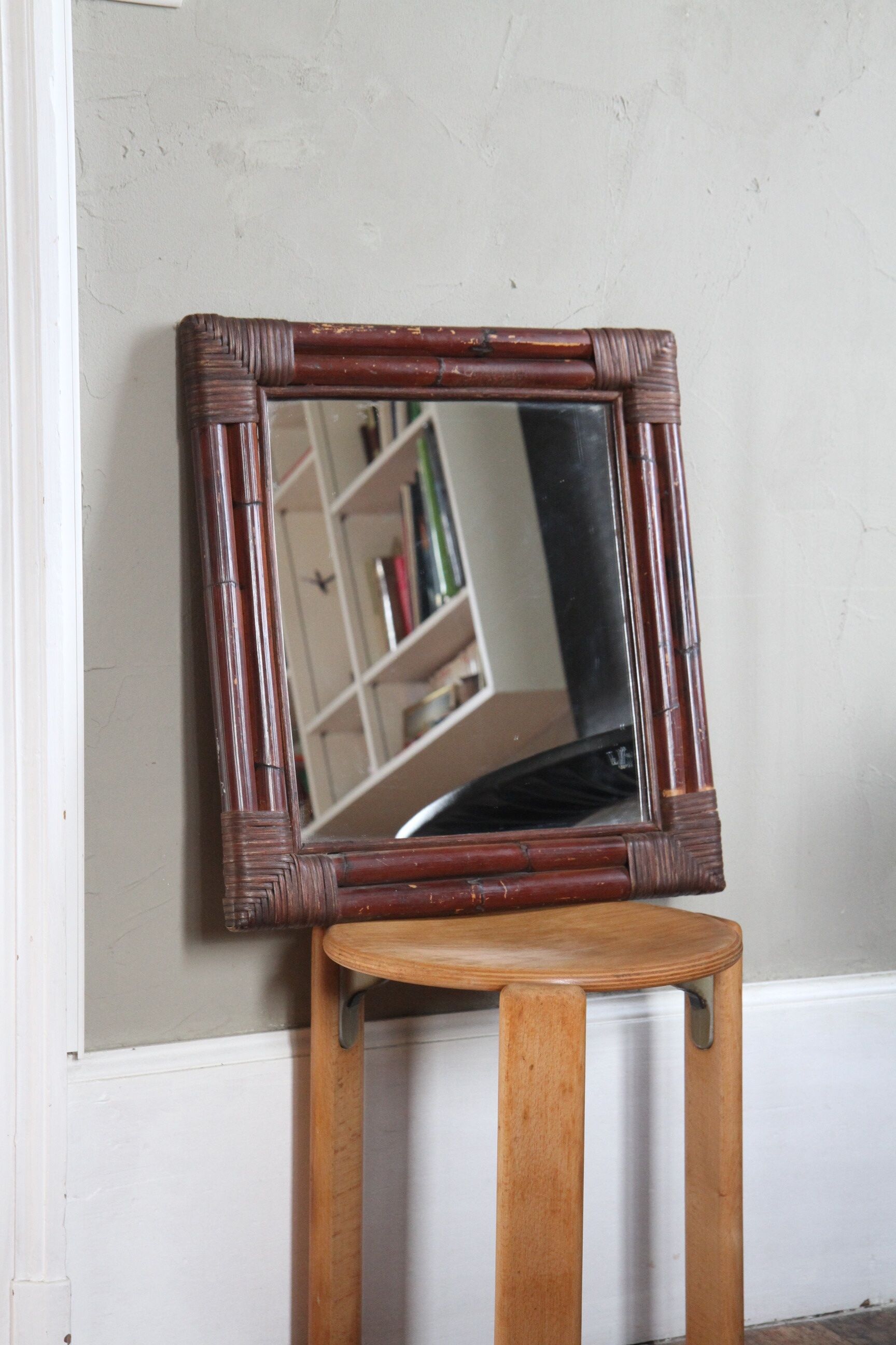 Rattan mirror 52 x 48 cm