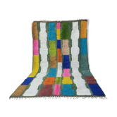 Grand tapis berbère Beni Ouarain multicolore 300x200 cm – Laine fait main