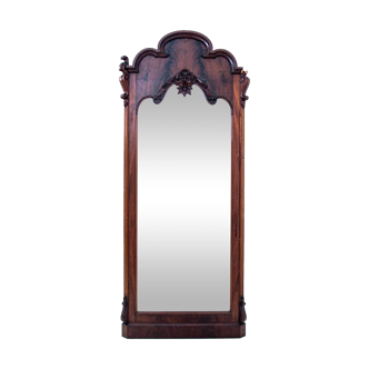 Antique mahogany mirror, northern europe, circa 1880.