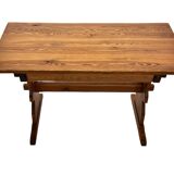 Vintage Pinewood Dining Table Desk with Drawer 60s Design