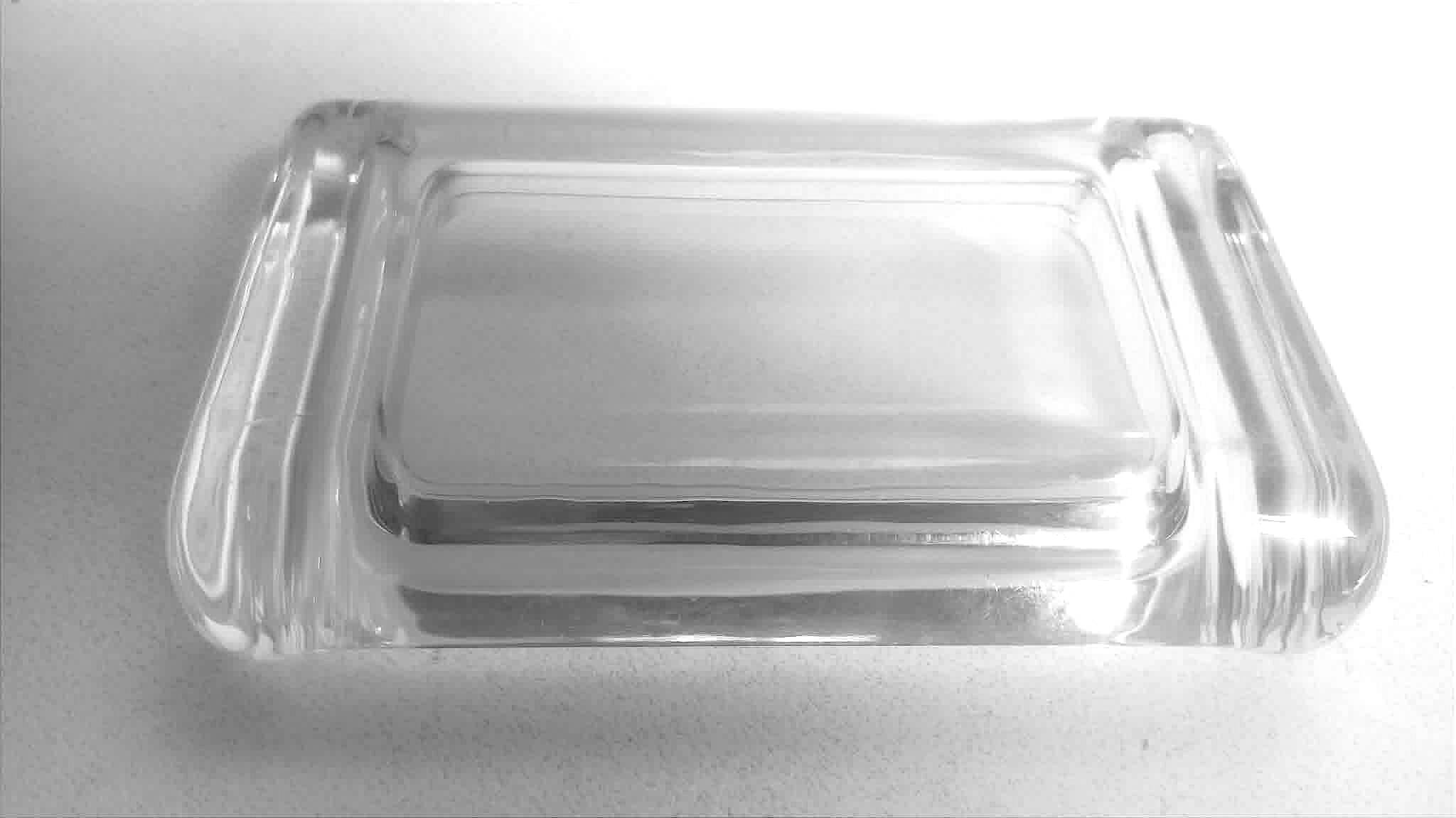 Crystal catchall 1960s Width 17.5 cm