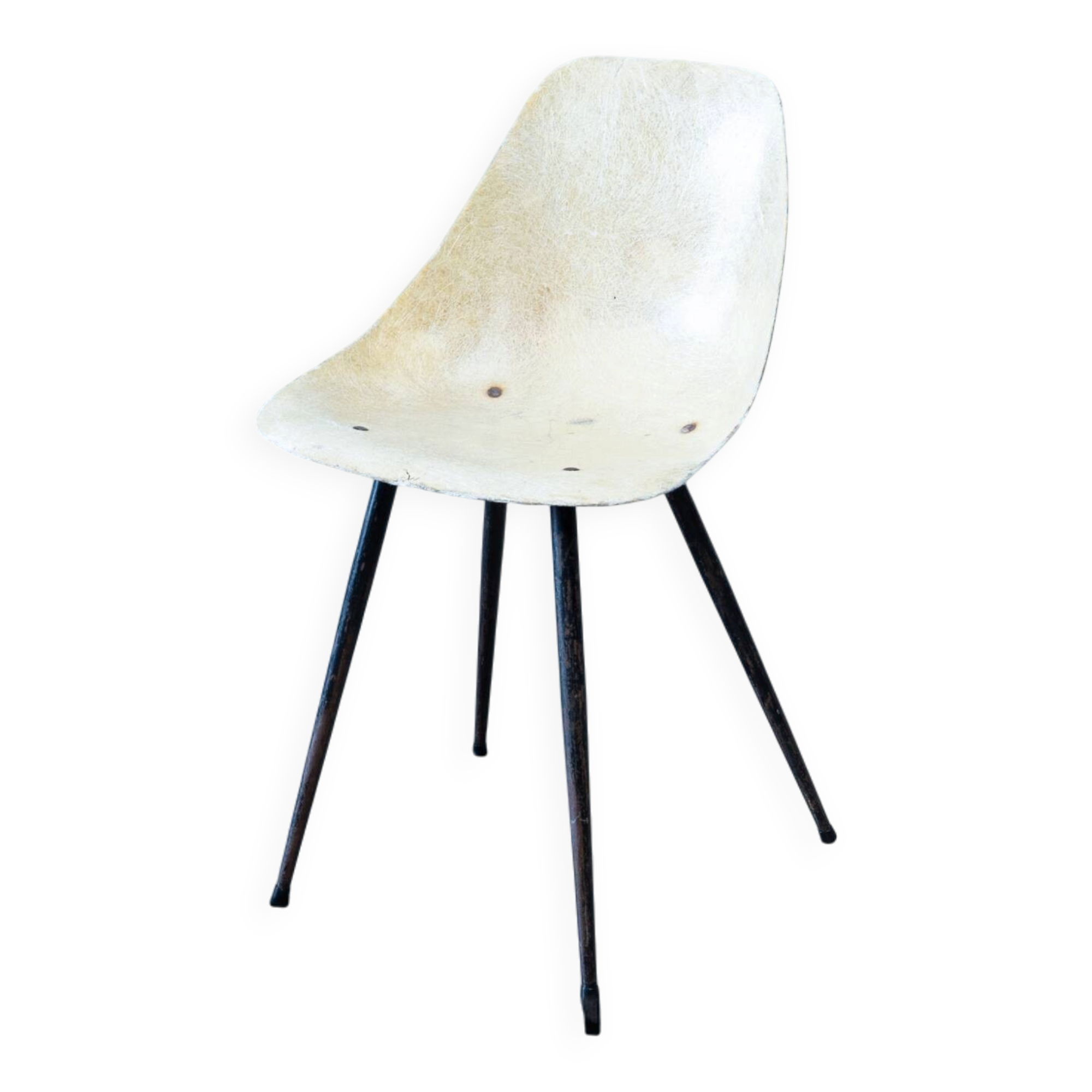 Rare 1950's Fiberglass Chair by René-Jean Caillette