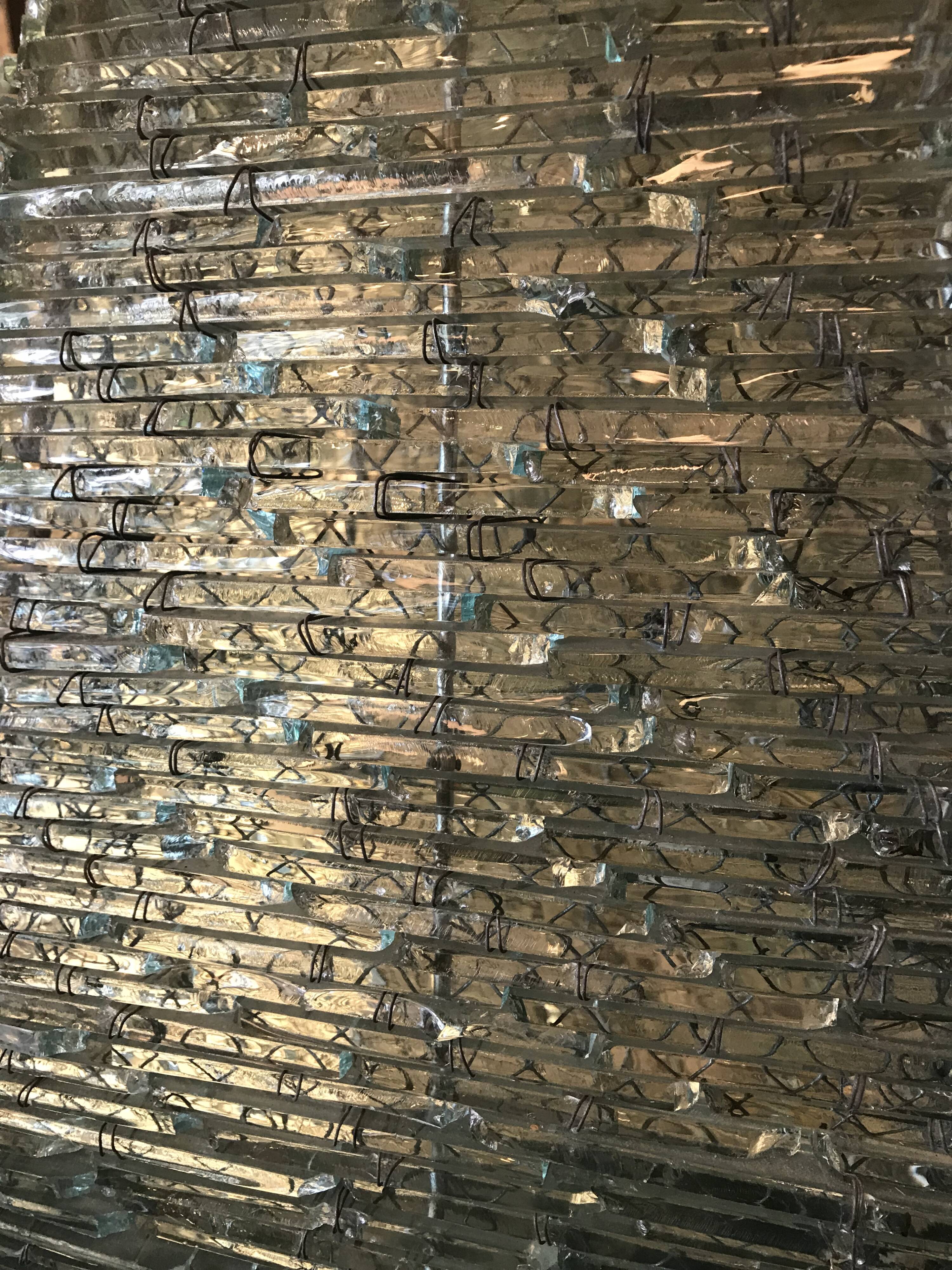 Stacked glass pyramid lamp, 1970