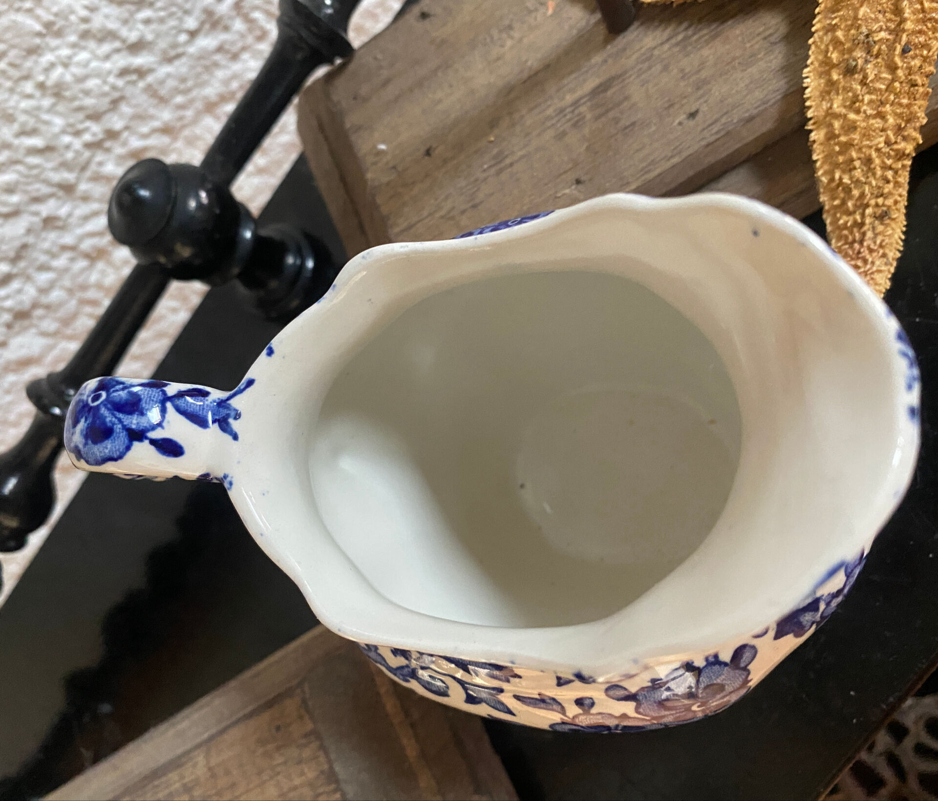 English cream jug stamped Burleigh
