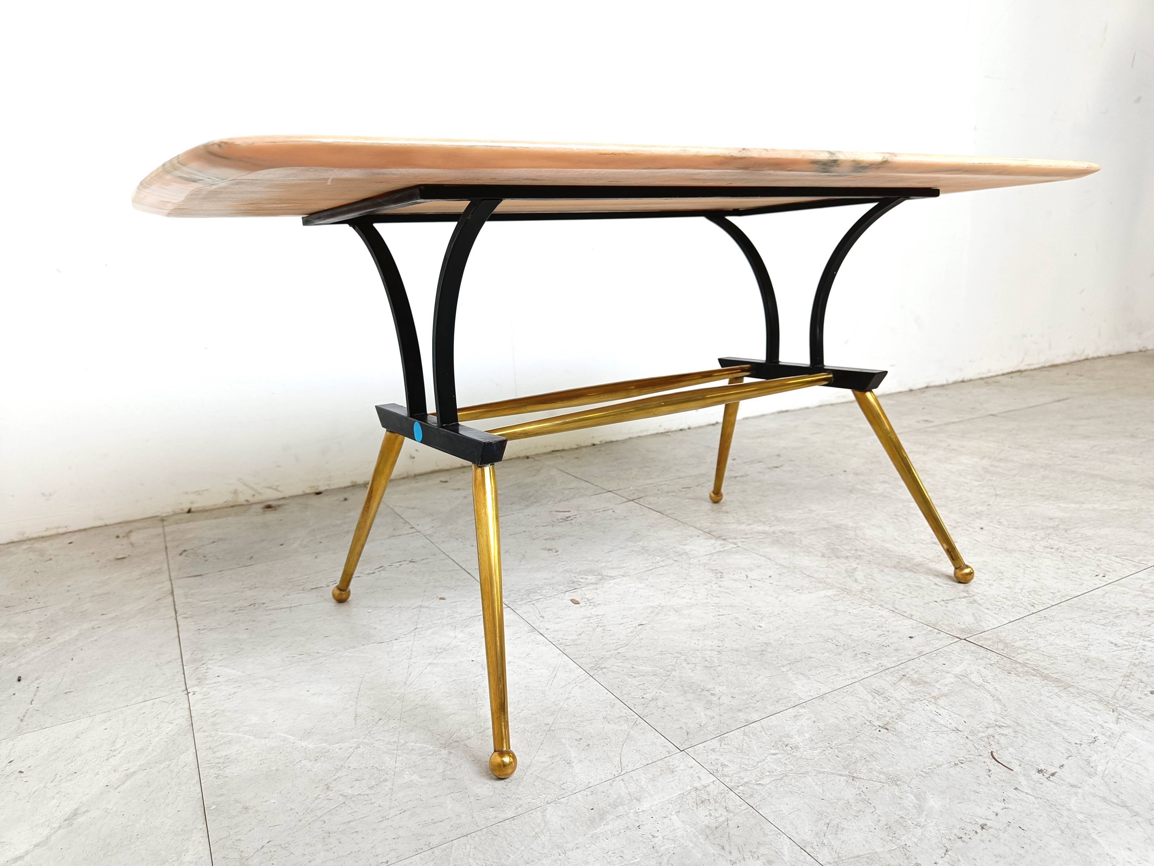Table basse vintage italienne en marbre, 1950