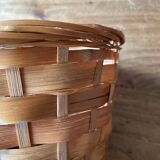 Pot, basket, rattan wicker basket - vintage