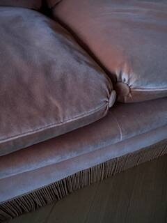 Vintage terrcota velvet 3-seater sofa from the 60s/70s